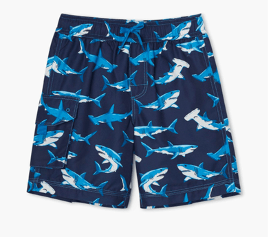 Hatley Boys Deep Sea Sharks Swim Shorts | HONEYPIEKIDS | Kids Boutique Clothing