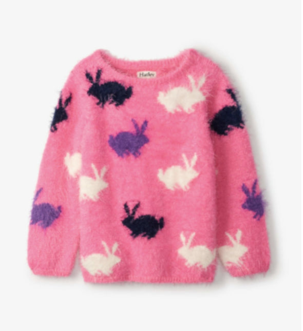 Hatley Girls Winter Bunnies Fuzzy Sweater | HONEYPIEKIDS | Kids Boutique Clothing