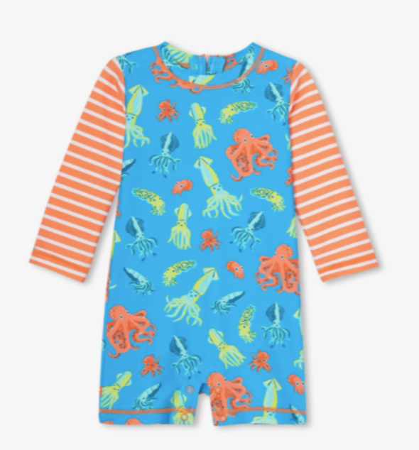 Hatley Infant Boys Colourful Octopuses One-Piece Rashguard | HONEYPIEKIDS | Kids Boutique Clothing