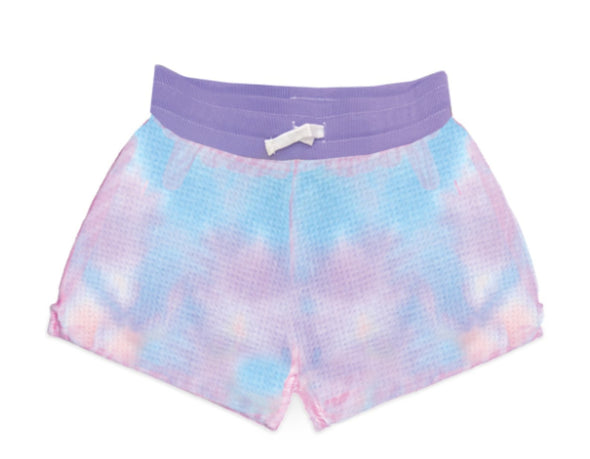 IScream Girls Bubble Gum Tie Dye Waffle Half Zip Pullover and Shorts Set | HONEYPIEKIDS | Kids Boutique Clothing