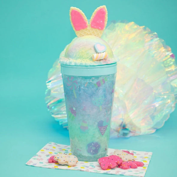 Ice Cream Rainbow BUNNY Ears Tumbler and Straw - in 3 color choices | HONEYPIEKIDS | Kids Boutique 