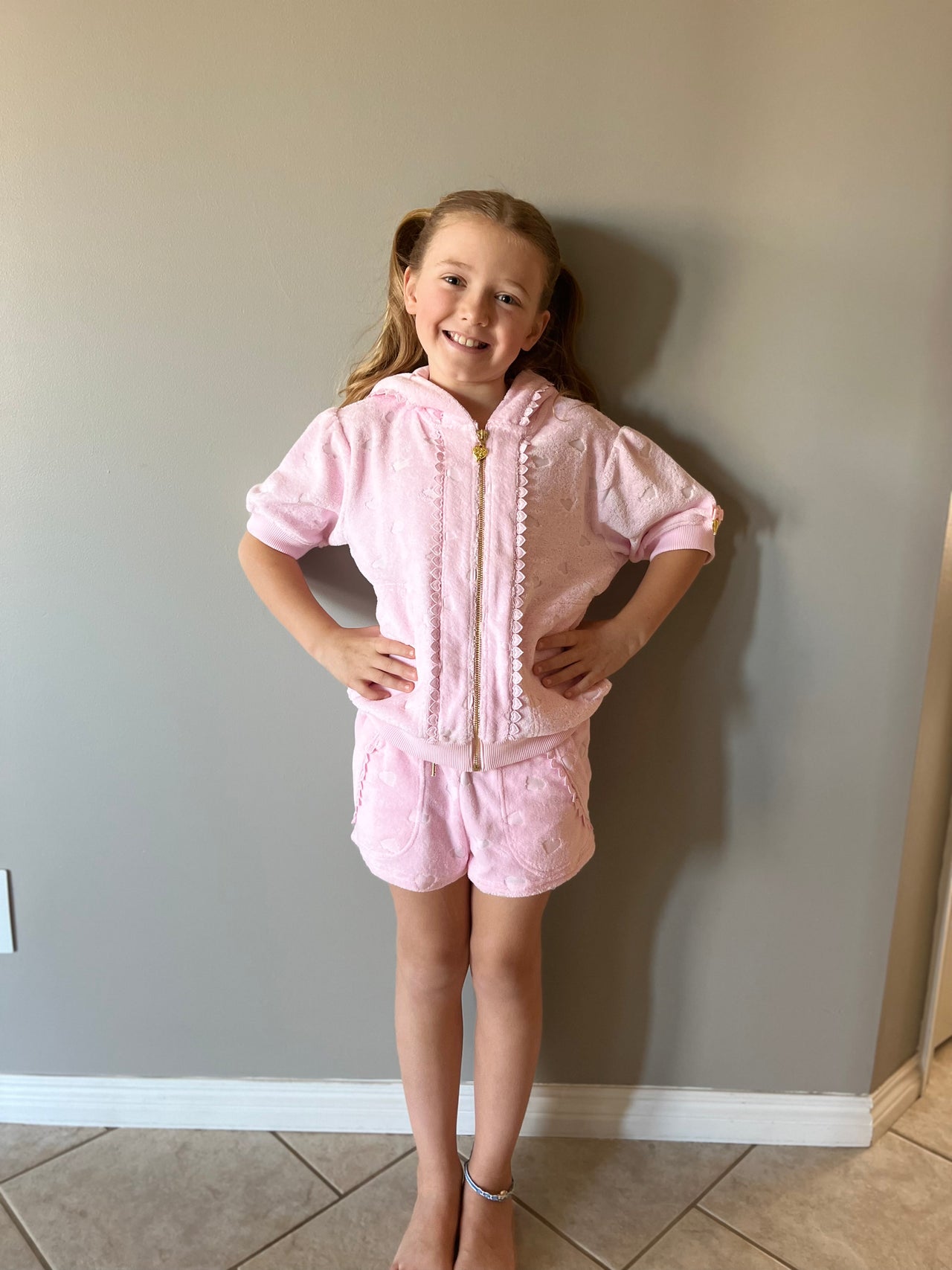 Angel's Face Girls Fairy Pink Hoodie & Shorts Tracksuit | HONEYPIEKIDS 
