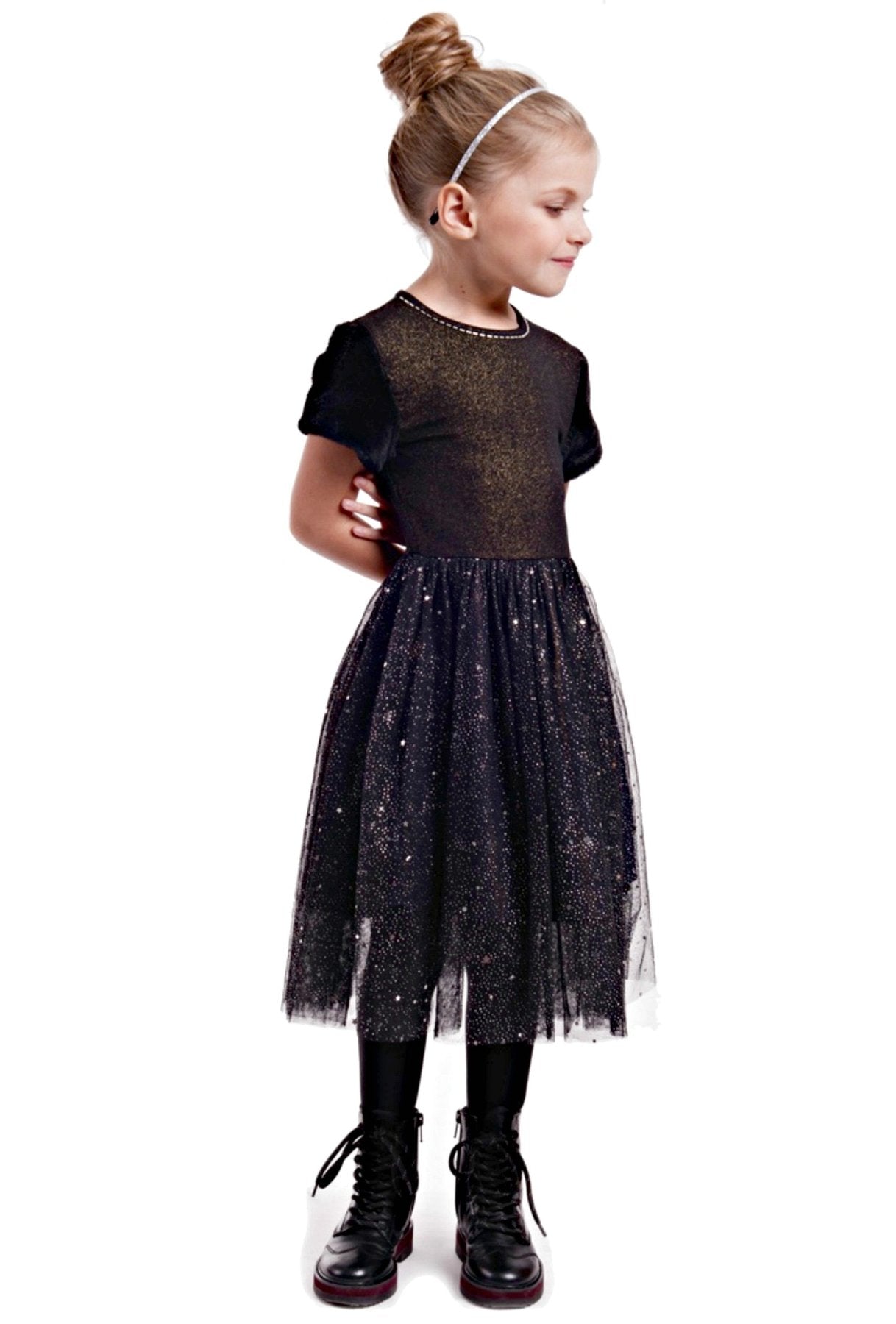 Imoga Collection Lauren Dress in Black | HONEYPIEKIDS 