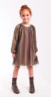 Imoga Collection Rosaline Dress In Metallic Gold | HONEYPIEKIDS | Kids Boutique Clothing