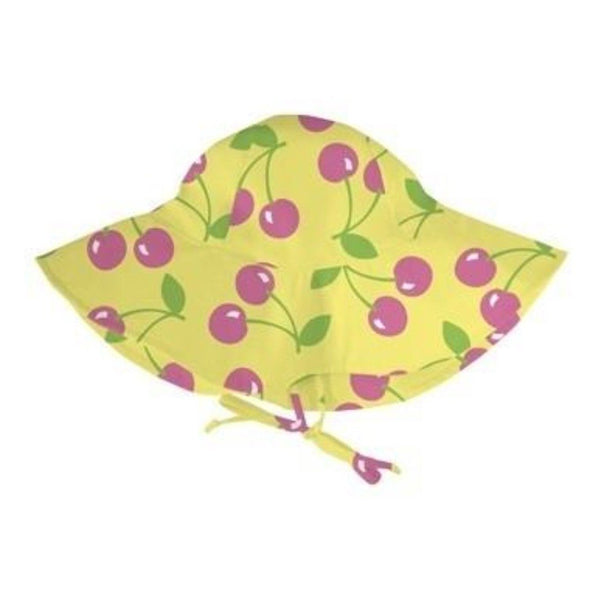 Infant and Toddler Girls Sun Protection Hat in Cherry Pattern | HONEYPIEKIDS | Kids Boutique Clothing