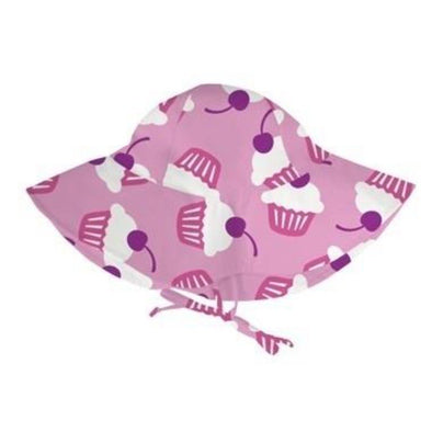Infant and Toddler Girls Sun Protection Hat in Cupcake Pattern | HONEYPIEKIDS | Kids Boutique Clothing