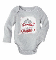 Infant Boys Long Sleeve Who Needs Santa Onesie | HONEYPIEKIDS 