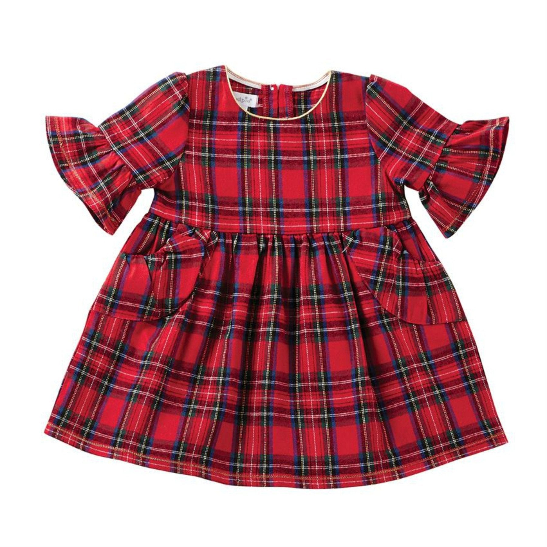 Infant & Toddler Red Tartan Plaid Dress | HONEYPIEKIDS 