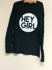 Joah Love Black "Hey Girl" Print Tee | HONEYPIEKIDS 