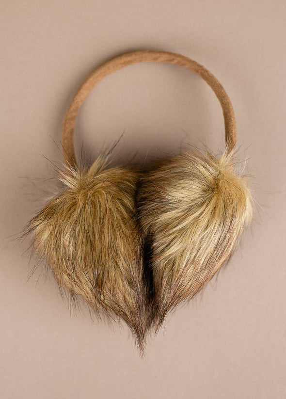  Ladies Faux Fur Earmuffs in Brown | HONEYPIEKIDS.COM
