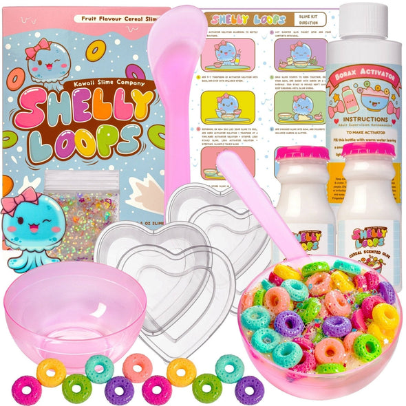HONEYPIEKIDS | Kawaii slime kit - Shelly Loops DIY Cereal Kit 