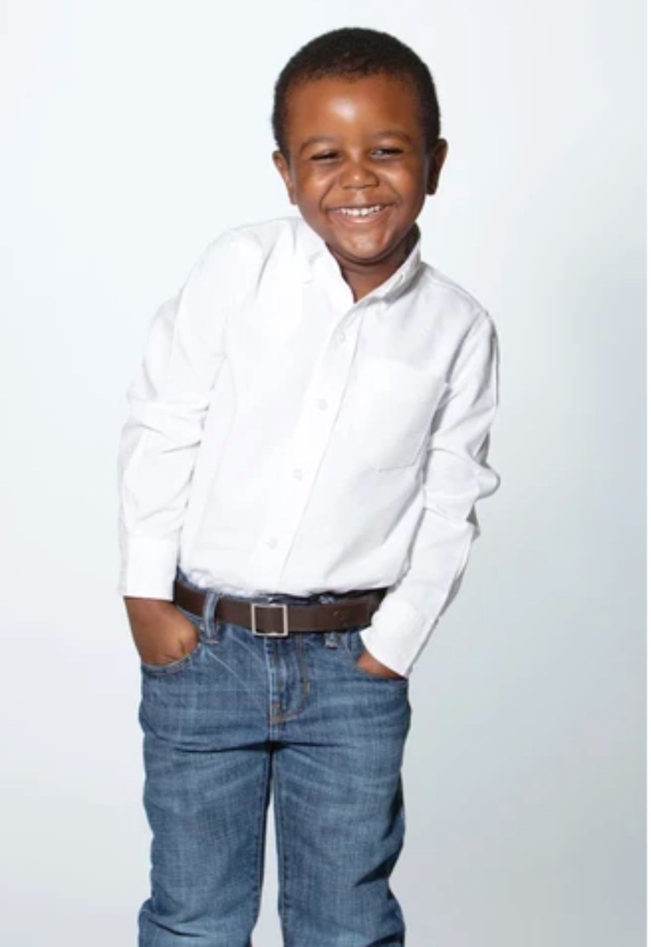 Black Leather Velcro Closure Myself Belt | HONEYPIEKIDS 