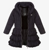 Le Chic Girls Navy Blue Ruffled Puffer Winter Coat | HONEYPIEKIDS | Kids Boutique Clothing