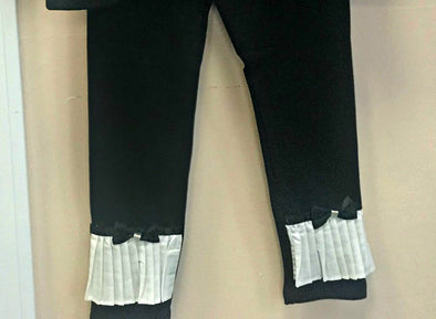 MaeLi Rose Black and White Tuxedo Leggings | HONEYPIEKIDS | Kids Boutique Clothing