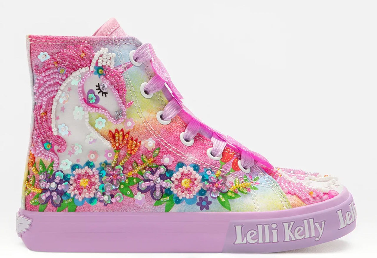 Lelli Kelly Girls Lilac Unicorn Mid Ankle Shoes | HONEYPIEKIDS 