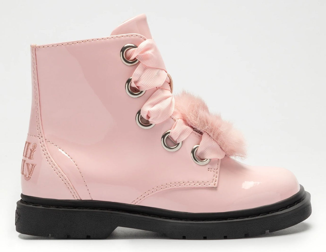 Lelli Kelly Girls Pink Patent Snowflake Pom Pom Boots | HONEYPIEKIDS 
