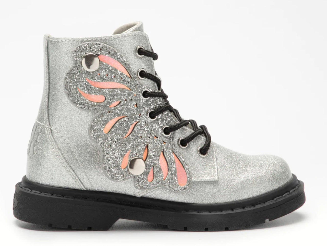 Lelli Kelly Girls SILVER Butterfly Fairy Wings Mid Rise Boots | HONEYPIEKIDS 