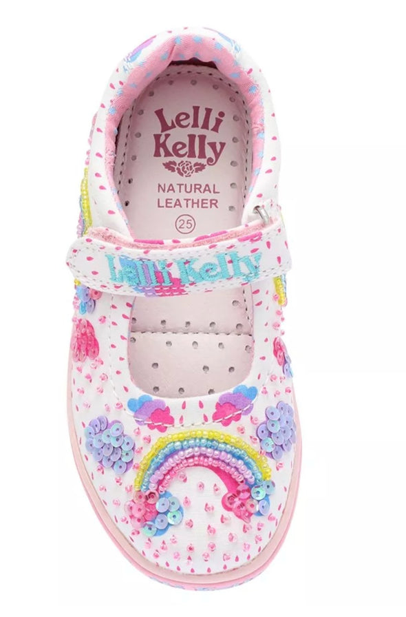 Lelli Kelly Girls White Allegra Dolly Shoes | HONEYPIEKIDS | Kids Boutique Clothing