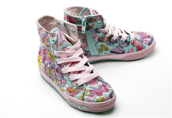 Lelli Kelly Girls Maisie Light Blue Fantasy Mid Ankle Shoes | HONEYPIEKIDS | Kids Boutique Clothing