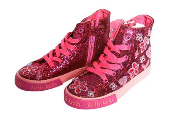 Lelli Kelly Girls Purple Glitter Mid Ankle Sneakers | HONEYPIEKIDS | Kids Boutique Clothing