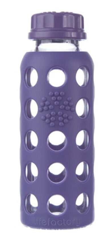 Lifefactory Glass Bottle With Sleeve 9 oz ROYAL PURPLE | HONEYPIEKIDS | Kids Boutique Clothing