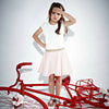 Lili Gaufrette Pink & Ivory Cotton Dress | HONEYPIEKIDS | Kids Boutique Clothing