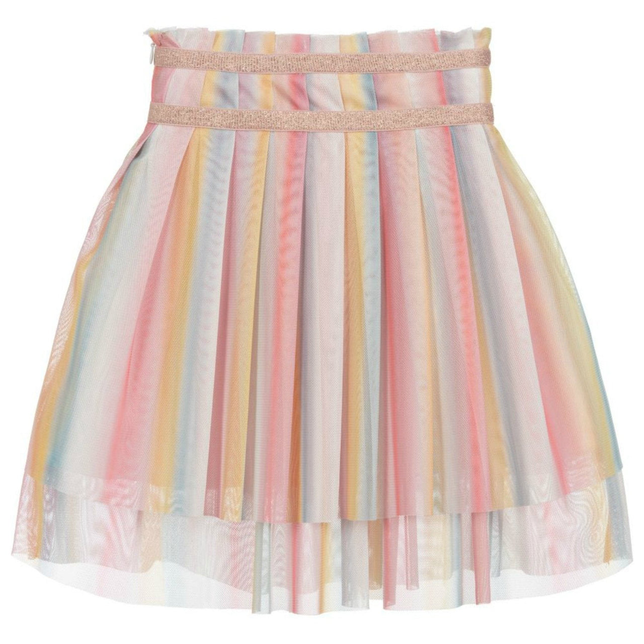Lili Gaufrette Girls Rainbow Grata Skirt | HONEYPIEKIDS 