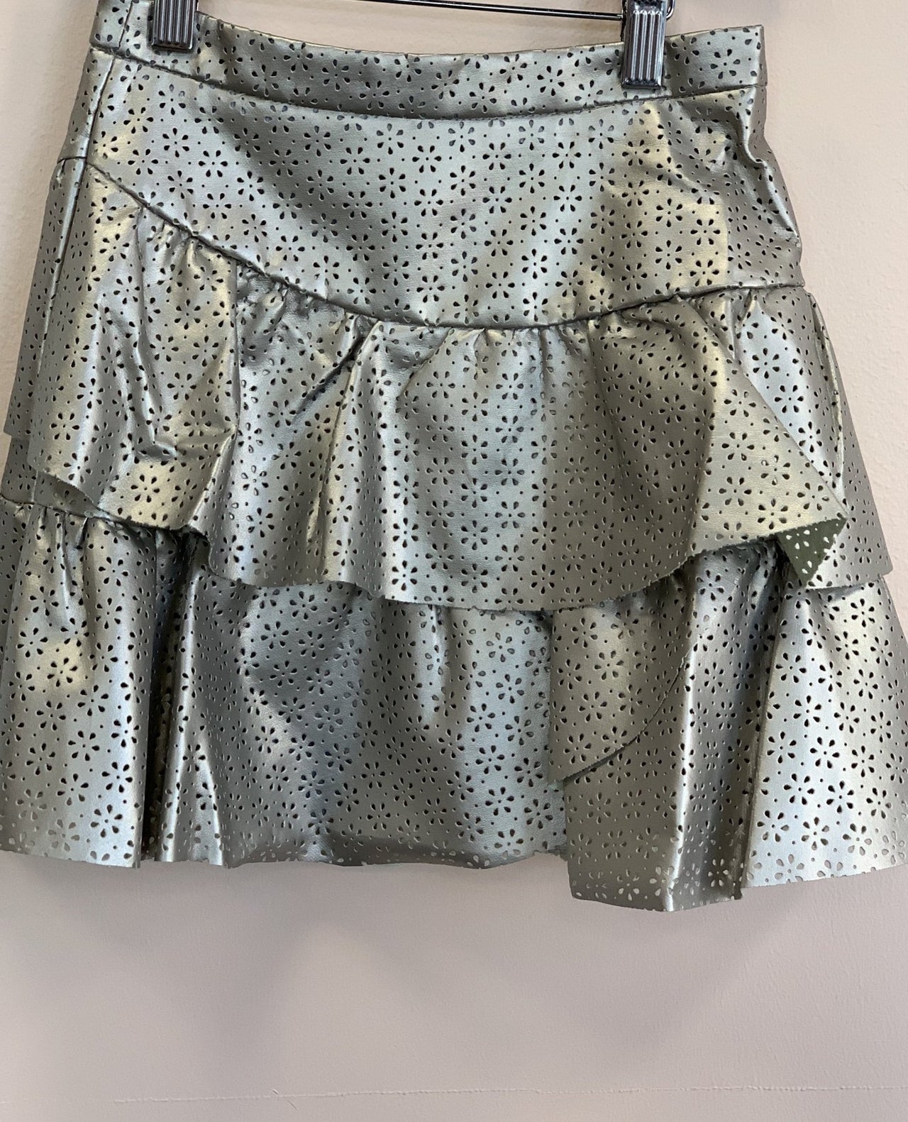Lili Gaufrette Gold Laser Cut Skirt | HONEYPIEKIDS 