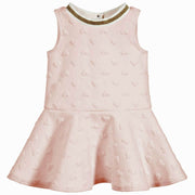 Lili Gaufrette Infant & Youth  Girls Pink Jacquard Dress | HONEYPIEKIDS 