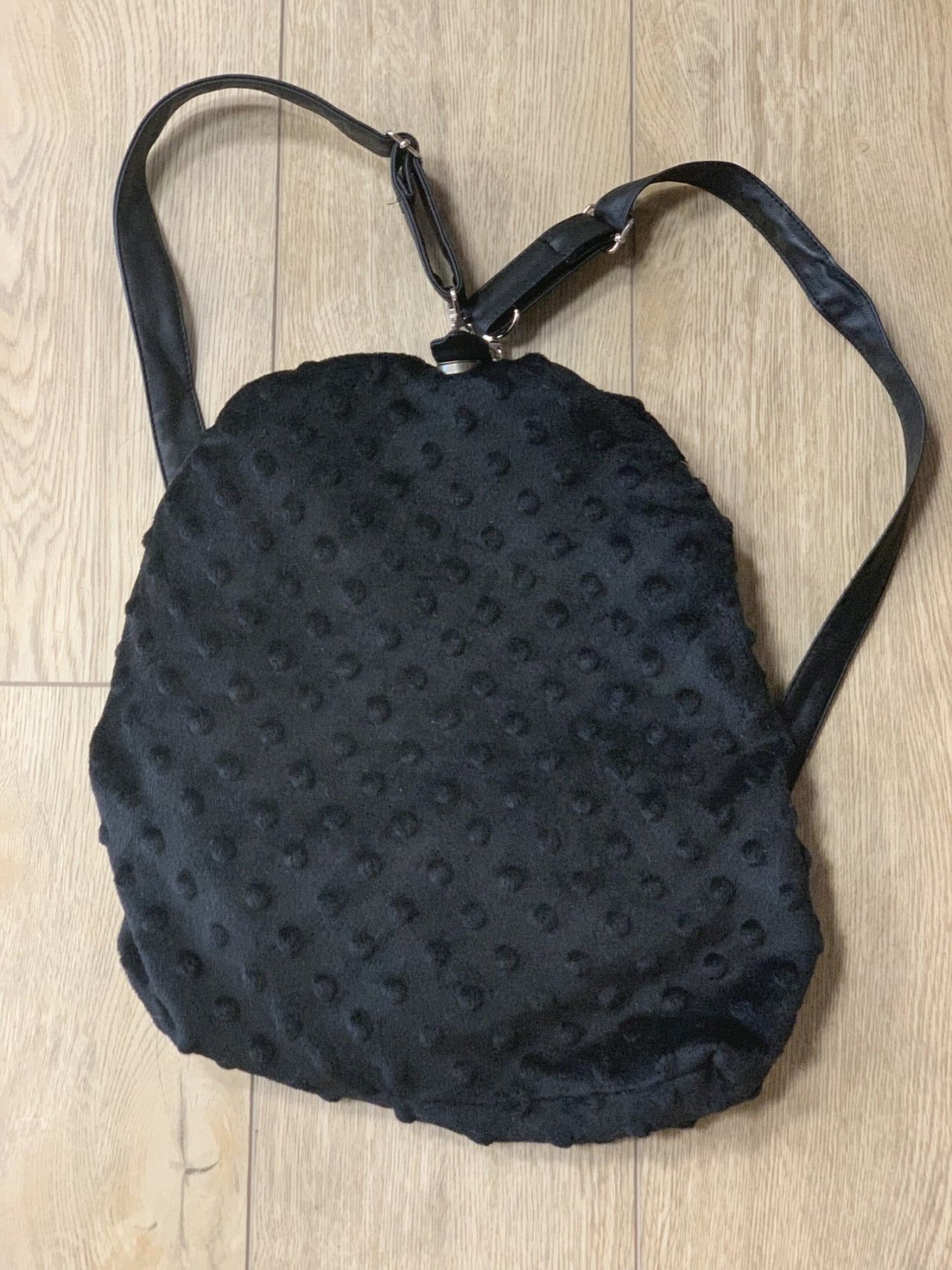 LimeApple Girls Minky Bubble Backpack Bag in Black | HONEYPIEKIDS 