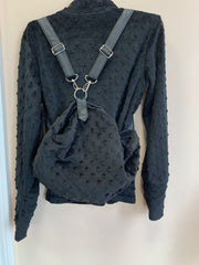 LimeApple Girls Minky Bubble Jacket in Black | HONEYPIEKIDS 