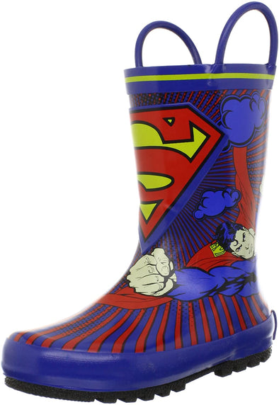 Little Boys Man Of Steel Superman Rubber Rain Boots | HONEYPIEKIDS | Kids Boutique Clothing