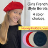 Little Girls French Style Beret Hats - Several Color Choices | HONEYPIEKIDS | Kids Berets and Hats