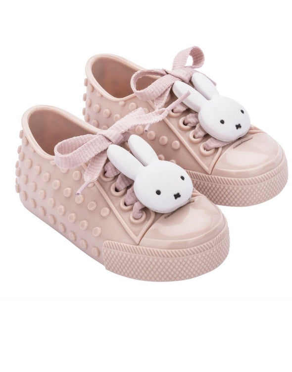 Mini Melissa Pink MINI POLIBOLHA + MIFFY BB Slip On Laced Sneakers | HONEYPIEKIDS | Kids Shoes