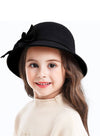 Little Girls Wool Knotted Bow Bucket Hat - 3 Color Choices | HONEYPIEKIDS | Kids Boutique Clothing
