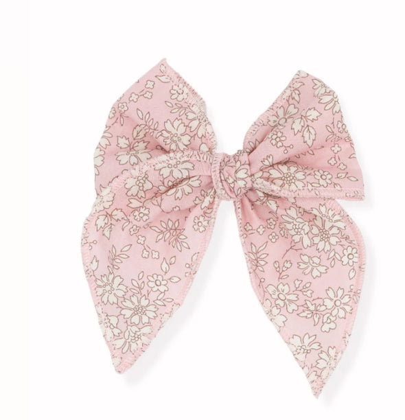 HONEYPIEKIDS | Livy Lou Pink Floral AVA Fable Liberty Fabric Hair Bow