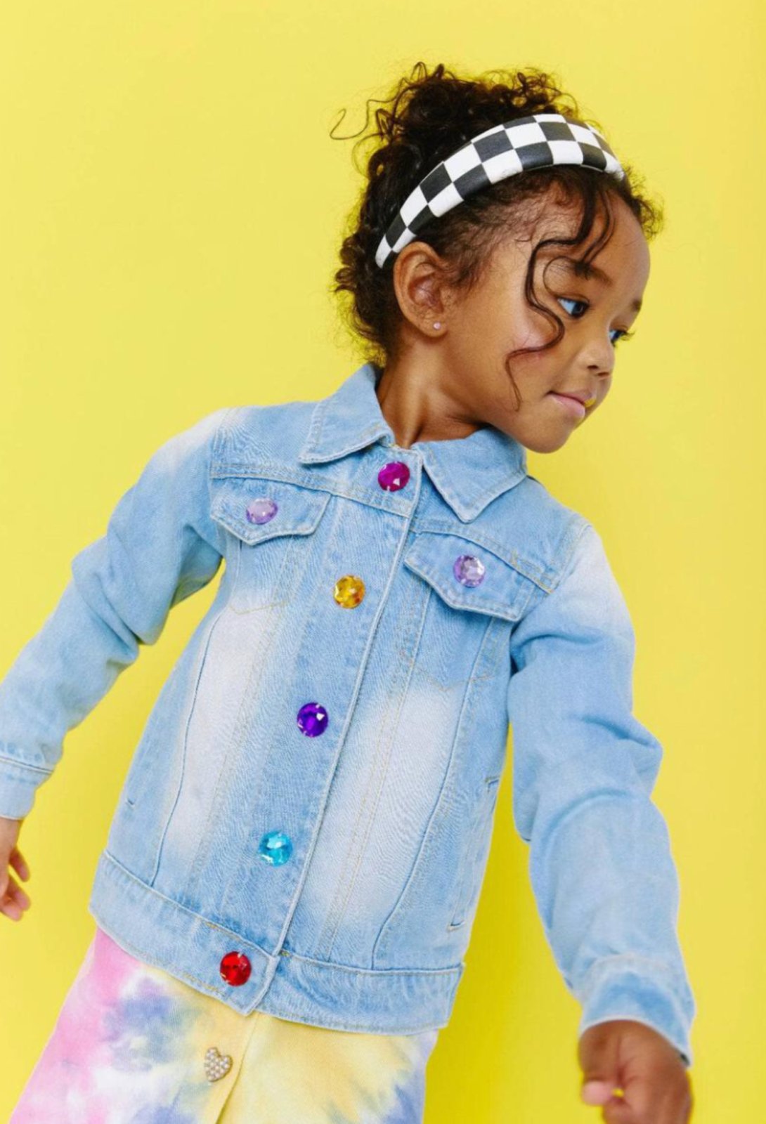 Lola and The Boys Crystal Rain Denim Jacket | HONEYPIEKIDS 