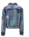 Lola and The Boys Girls All About The Patch Cropped Denim Jacket | HONEYPIEKIDS | Kids Boutique 
