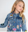 Lola and The Boys Girls All About The Patch Cropped Denim Jacket | HONEYPIEKIDS