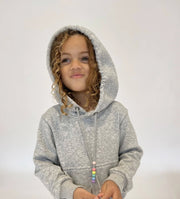 Lola and The Boys Grey Crystal Rainbow Hoodie | HONEYPIEKIDS 
