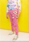 HONEYPIEKIDS | Lola and The Boys Girls Pink Fleece Teddy Bear Pants
