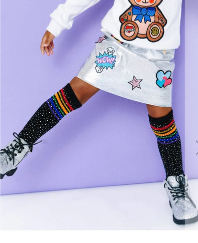 Lola and The Boys Girls Super Fun Crystal Socks - 3 Colors | HONEYPIEKIDS | Kids Boutique Clothing