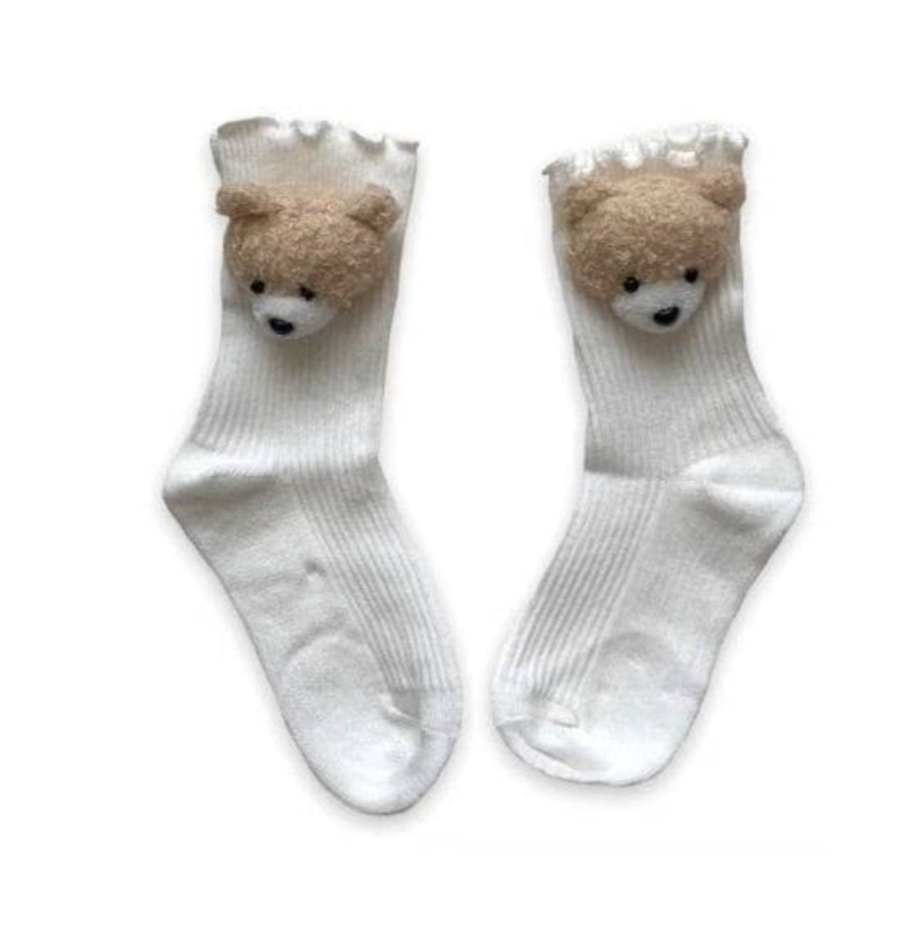 Lola and The Boys Girls Teddy Bear Socks - 2 Colors | HONEYPIEKIDS 