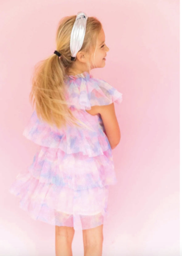 Lola and The Boys Girls Water Color Tulle Dress | HONEYPIEKIDS 