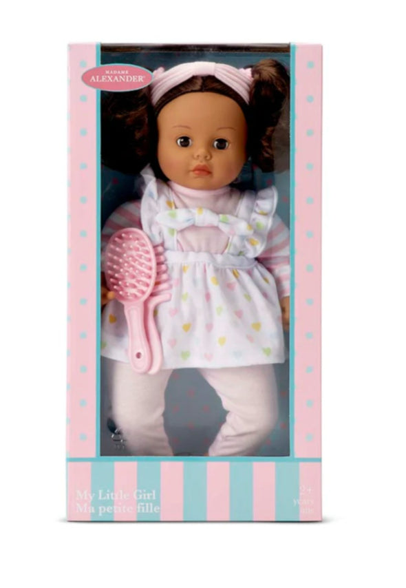 Madame Alexander My Little Girl Polka Dot Pinafore Baby Doll - Medium Skin | HONEYPIEKIDS | 