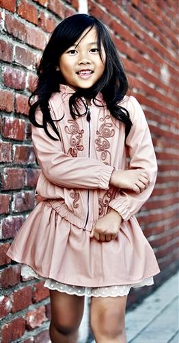 MaeLi Rose Bomber Jacket In Rose | HONEYPIEKIDS | Kids Boutique Clothing