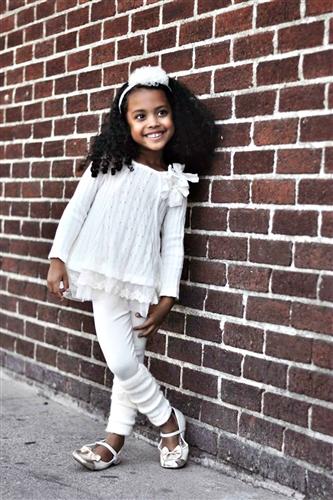 MaeLi Rose Long Sleeve Knit Sweater in Ivory | HONEYPIEKIDS | Kids Boutique Clothing