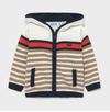 Mayoral Baby and Toddler Boy Woven Knit Striped Zip Up Sweater | HONEYPIEKIDS | Kids Boutique Clothing
