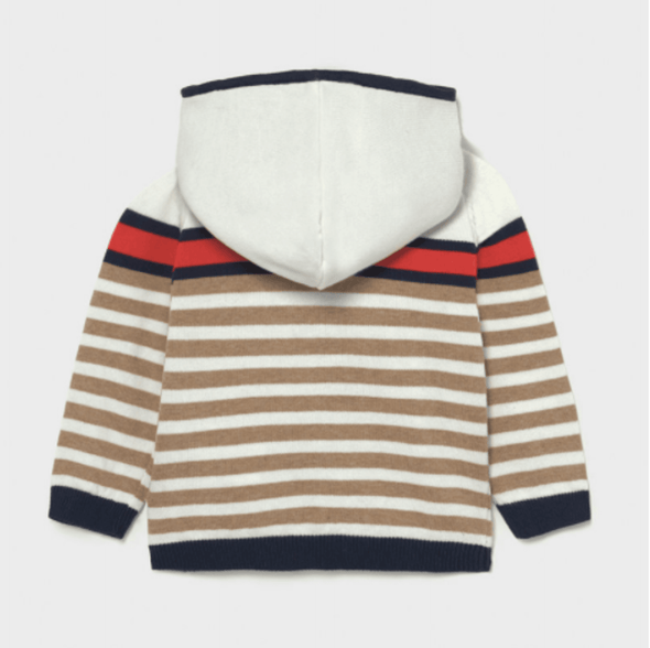 Mayoral Baby and Toddler Boy Woven Knit Striped Zip Up Sweater | HONEYPIEKIDS | Kids Boutique Clothing