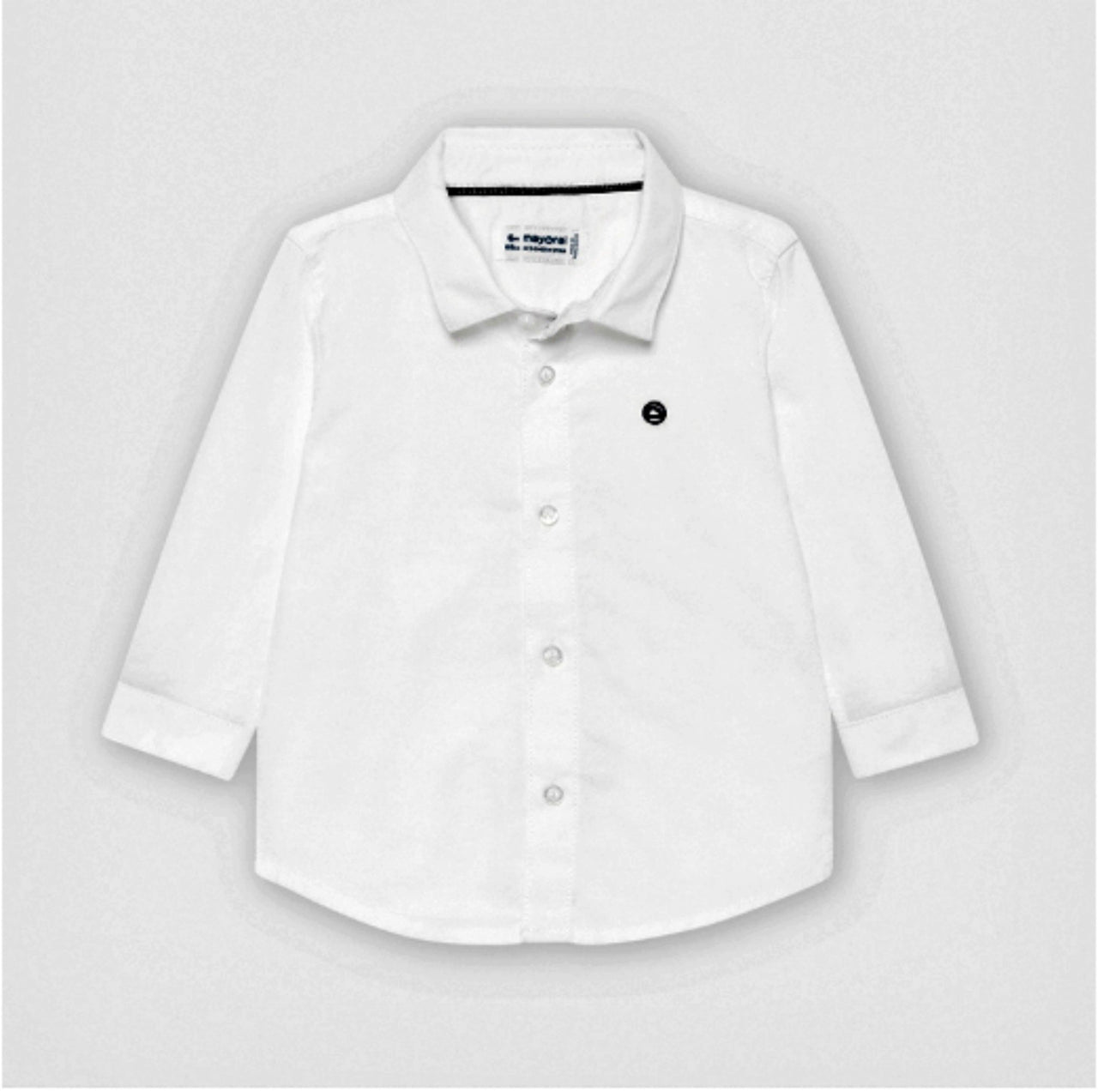 Mayoral Baby and Toddler Boys Long Sleeve White Oxford Shirt | HONEYPIEKIDS 